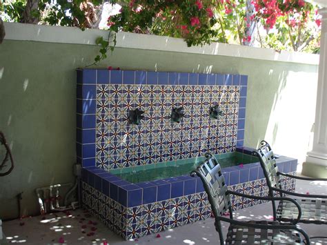 Tile Fountain In Mission Hills San Diego Ca Outdoor Wall Fountains