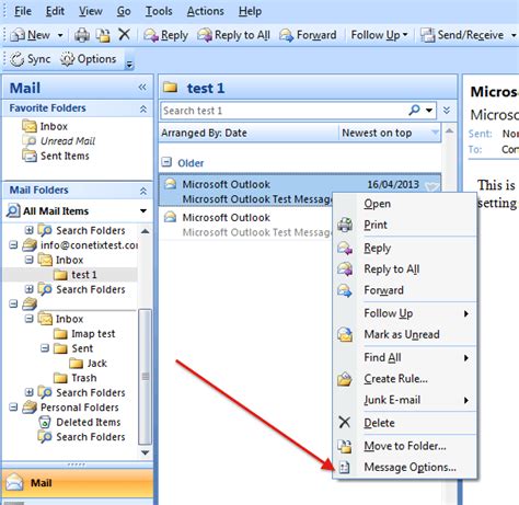 How To View Email Headers In Microsoft Outlook 2003 And 2007 • Conetix