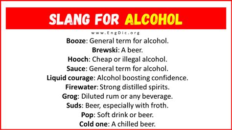 Slang For Alcohol Their Uses Meanings Engdic