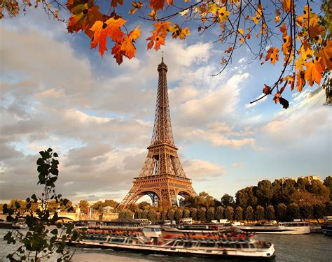 Image Paris Eiffel Tower France Autumn Cities