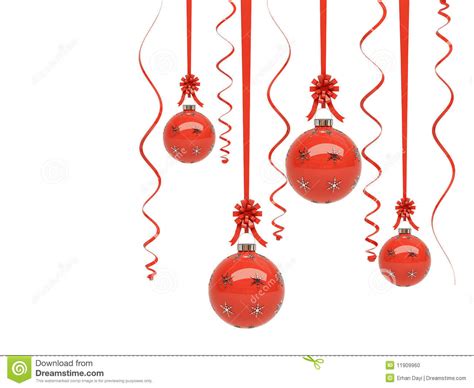 Glossy Red Christmas Ornaments Stock Illustration Illustration Of