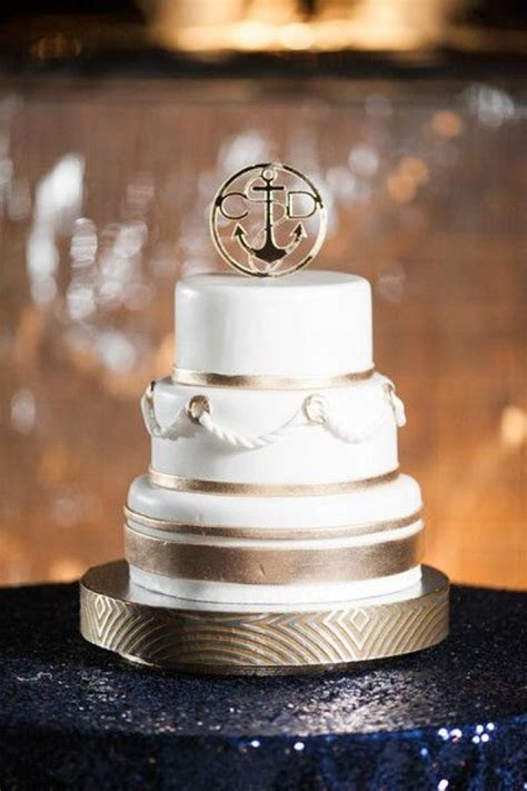Nautical Wedding Nautical Themed Wedding Cake 2029146 Weddbook