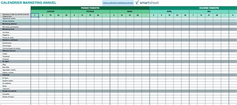 9 Modèles Excel Gratuits De Calendriers Marketing Smartsheet