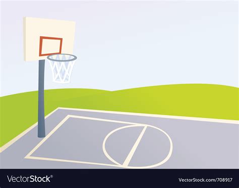 Cartoon Basketball Court Royalty Free Vector Image