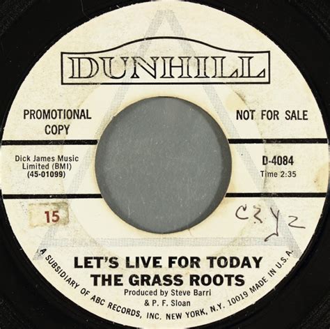 The Grass Roots Lets Live For Today 1967 Vinyl Discogs