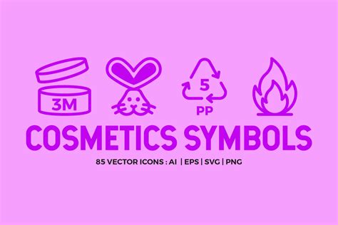 Cosmetic Packaging Symbols Icons