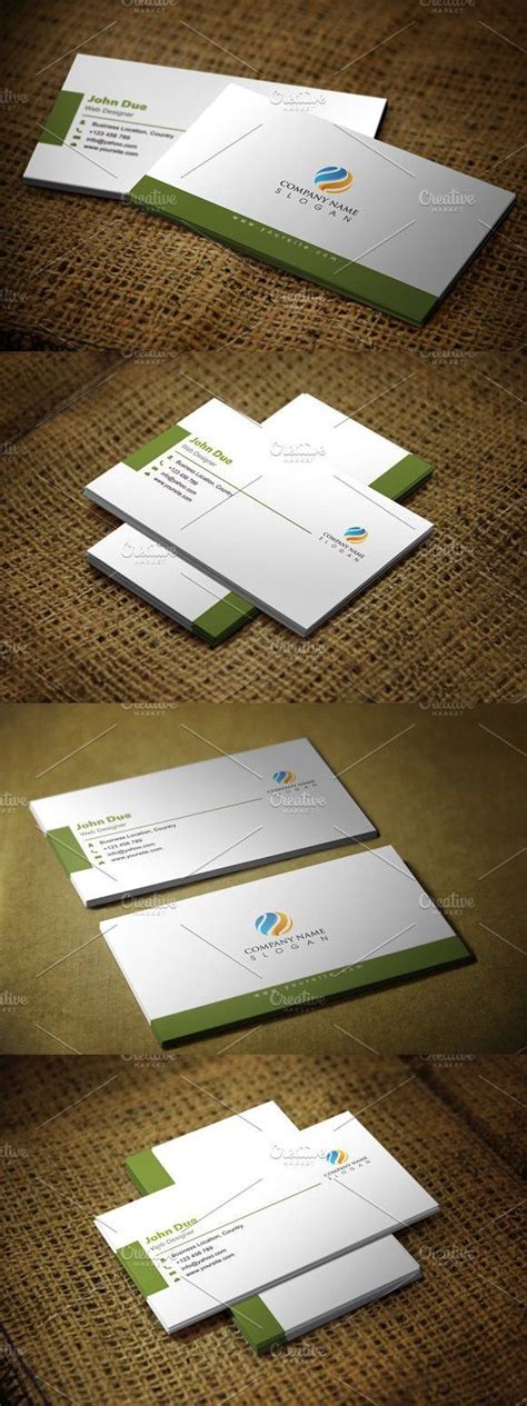 Business card design template for a catering professional. Greenite Business Card Template https://chartreusemodern ...