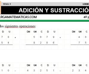 Adici N Y Sustracci N Descarga Matematicas