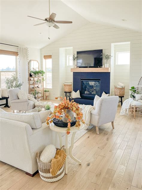 Shiplap Painted Fireplace In The Living Room Sarah Joy