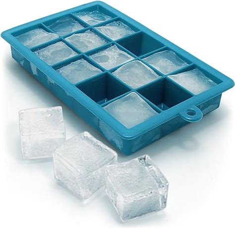 Igadgitz Home Silicone Ice Cube Tray 15 Square Food Grade Ice Cube