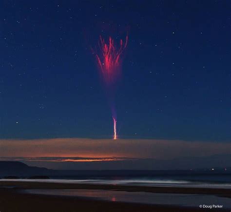 A Spectacular Example Of The Rare Lightning Related Phenonenon Known As
