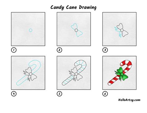 Candy Cane Drawing Helloartsy