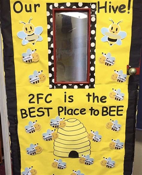 A Door Decorated To Look Like A Beehive With The Words 2fc Is The Best