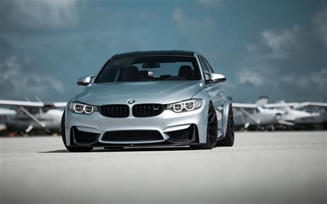 Download Wallpapers Bmw M3 F80 2018 Front View Exterior New Silver