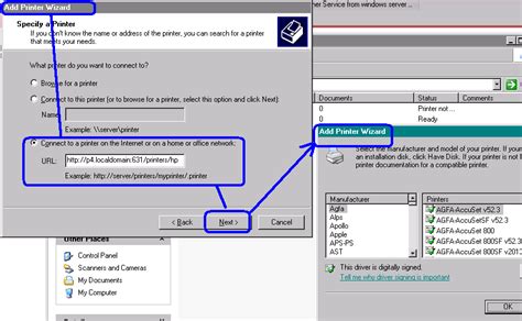 This can come in handy if now that the printer is on the network, you can use the windows add a printer wizard to automatically install the necessary software on your. printing - Connect to cups printer service from windows ...