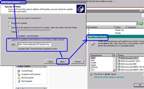 Select add a bluetooth, wireless or network discoverable printer. printing - Connect to cups printer service from windows ...