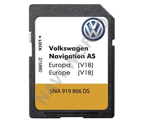 Volkswagen 5NA919866DS V18 Media AS SD Kaart Europa 2023