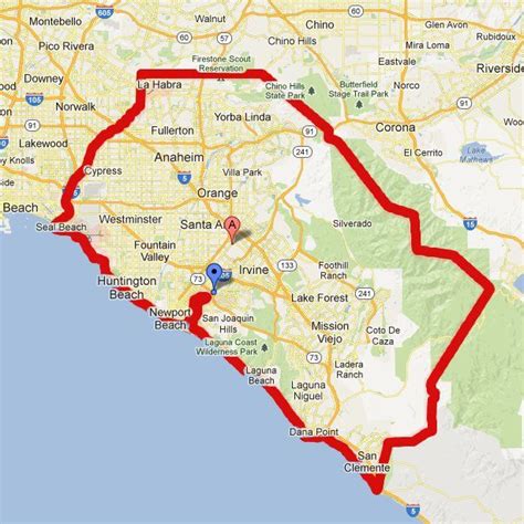California Map Orange County Zip Code Map