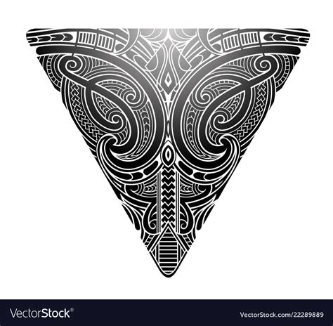 Maori Style Koru Tattoo Royalty Free Vector Image