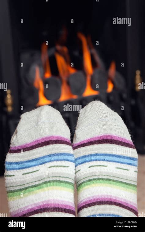 Cosy Fire Feet Hi Res Stock Photography And Images Alamy
