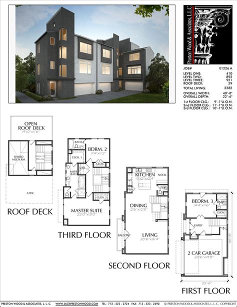 Townhouse Floor Plans New Brownstone Floor Plan Town Home Designers