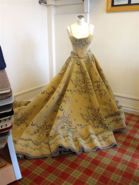 Westwood's team says 10 people worked on the dress, which took more than 300 hours to finish by hand; Vivienne Westwood Carpet Dress at Brinton's, Kidderminster ...