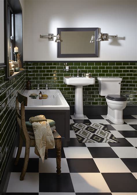 Pin By Elinore Middleton On Art Deco Bathroom Green Tile Bathroom