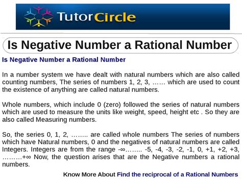 Is Negative Number A Rational Number By Tutorcircle Team Issuu
