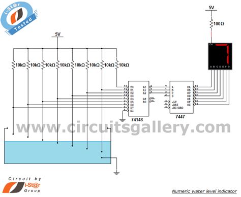 As you can see the circuit diagram is really simple. Numeric water level indicator- liquid level sensor circuit ...