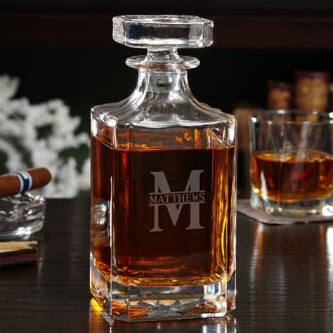 Engraved Oakmont Monogram Whiskey Decanter Zazzle Liquor Decanter Set Whiskey Decanter Set