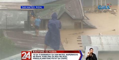 dead among those evacuated in rizal amid roof high flood from ulysses gma news online