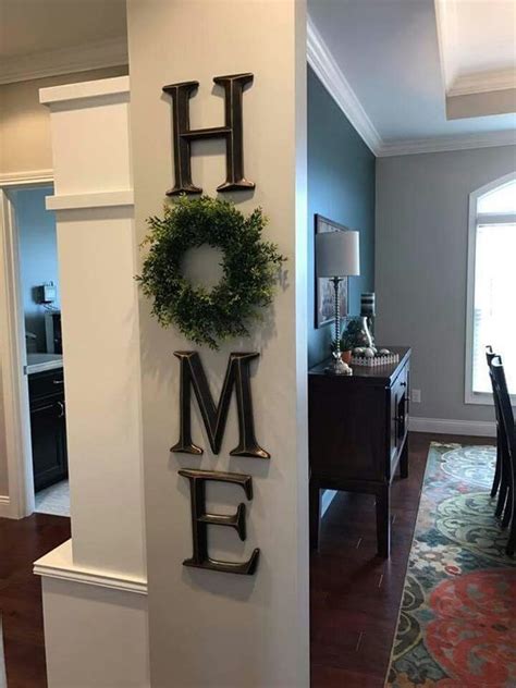 Popular items for wall monogram on etsy. home decor, letter decor, H O M E , use a wreath as the O ...