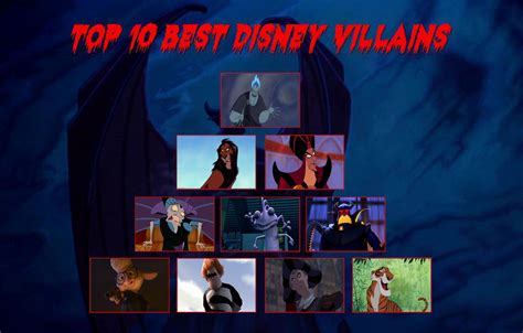 My Top 10 Favourite Disney Villains By Thetrainmrmenponyfan On Deviantart