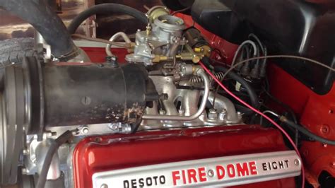 1953 Desoto 276 Firedome Hemi Engine Running Youtube