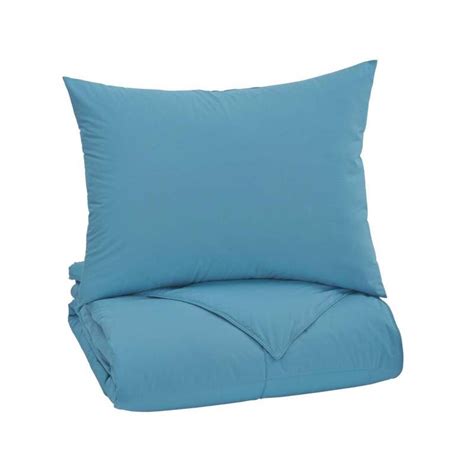 Q759051t Ashley Furniture Plainfield Aqua Twin Comforter Set