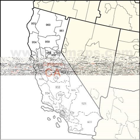 3 Digit California Zip Code Map Mexico Map Gambaran