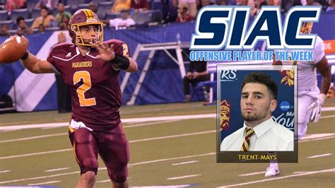 Central State University Quarterback Trent Mays Named Siac Offensive