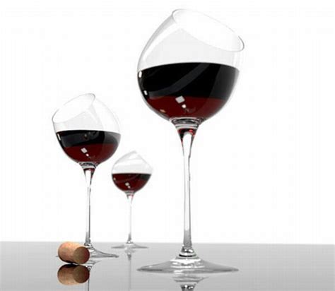 The Tilted Wine Glass Funky Wine Glasses Unusual Wine Glasses Fun