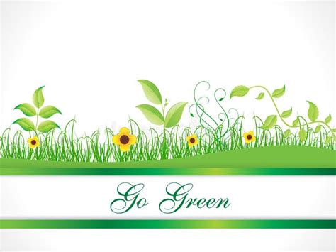 Abstract Go Green Background Stock Vector Illustration Of Ecology