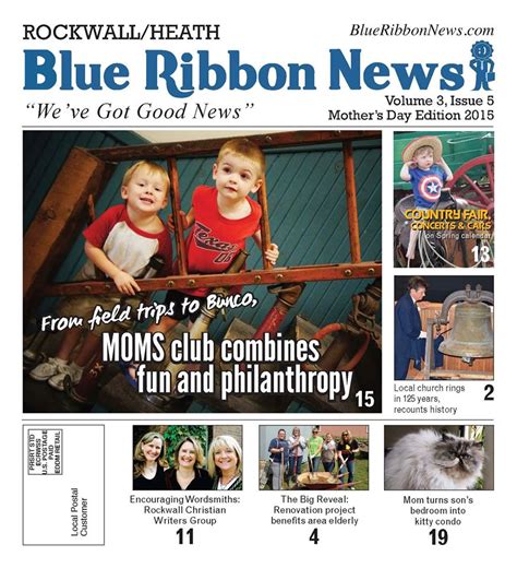 Blue Ribbon News Mothers Day Edition Hits Mailboxes Blue Ribbon News