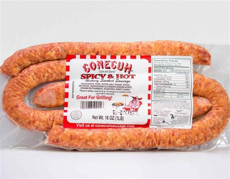 Spicy And Hot Hickory Sausage Conecuh Sausage
