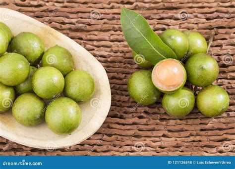 Mamoncillo Delicious Tropical Fruit Melicoccus Bijugatus Stock Photo