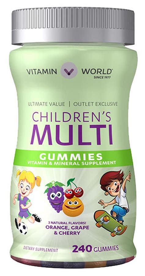 This crowd of vitamins includes vitamin c and the big group of b vitamins — b1 (thiamin), b2 (riboflavin), niacin, b6 (pyridoxine), folic acid, b12. Children's Multivitamin Gummies 240 count | Kids' Vitamins ...
