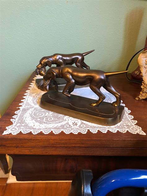 Art Deco Frankart Bird Dog Bookends Hunting Hunter Nuart Etsy Dog