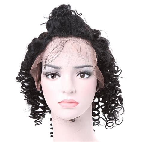 14 Inch Short Bob Wigs Brazilian Curly Remy Lace Front Human Hair Wigs