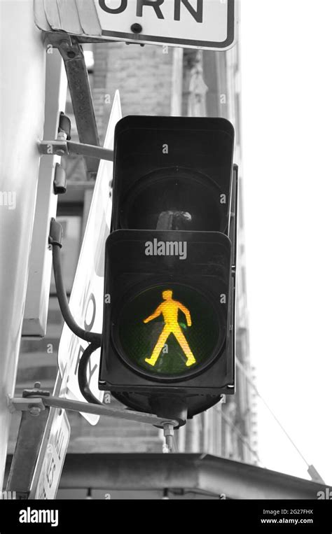 Pedestrian Crossing Light Crossing Road Sign Stock Photo Alamy