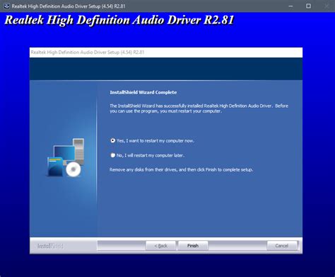 Download installshield for your pc or laptop. RealTek Audio Driver install loop Windows 10