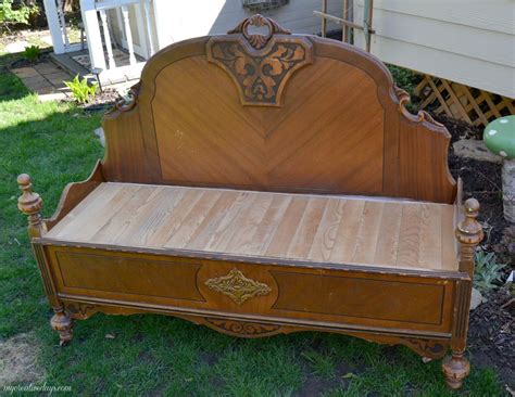 Then use a hand saw to cut the branches down. Hometalk | Repurposed Old Headboard Makes Charming Bench