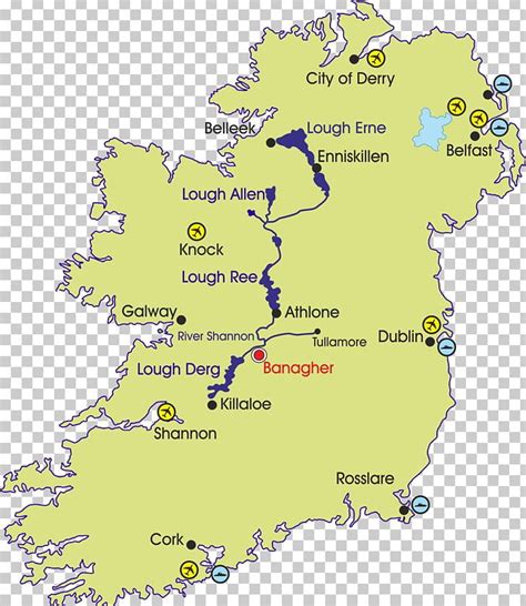 River Shannon Banagher Map Shannon Airport Carrickcraft Png Clipart