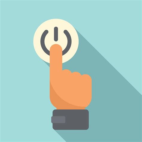 Turn Off Button Icon Flat Vector Light Power 15110242 Vector Art At